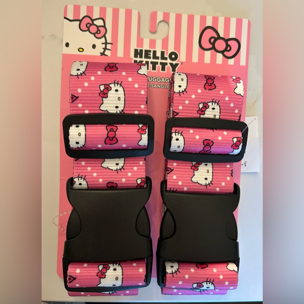 Hello Kitty set of 2 luggage straps. NWT
